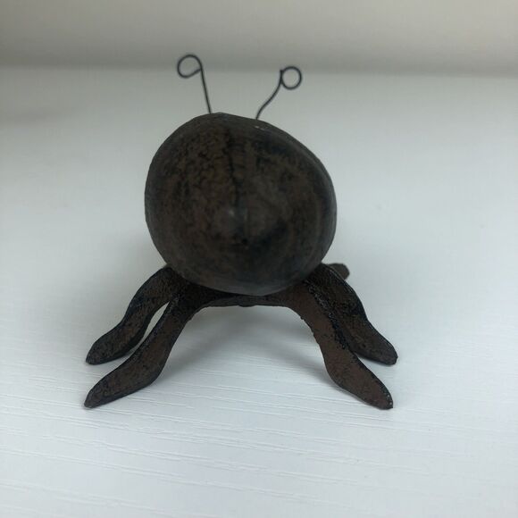 Set of 3-- 2 Bugs Cast Iron / 1 Iron & Stone Figurines Garden Insects Ants Fly - Picture 11 of 16